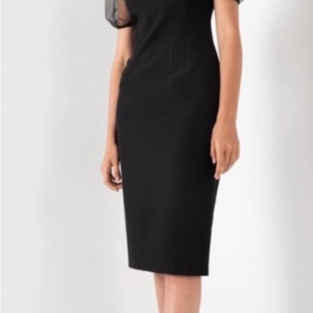 Zara Black puff sleeve dress XS